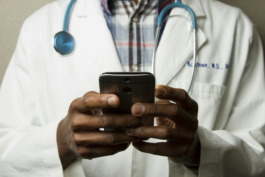 Clinician reviewing a care plan with an older adult