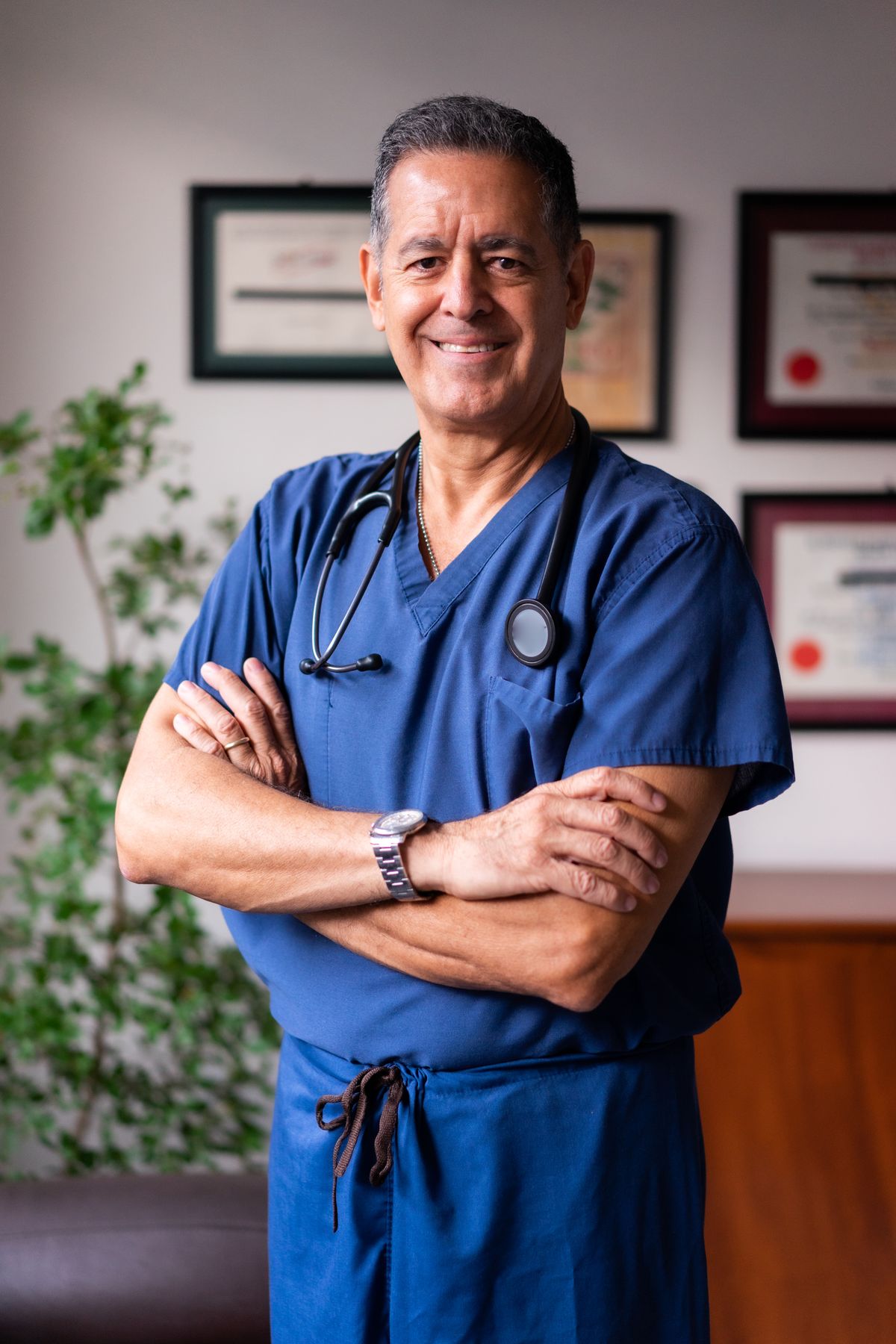 Clinician ready for a care visit