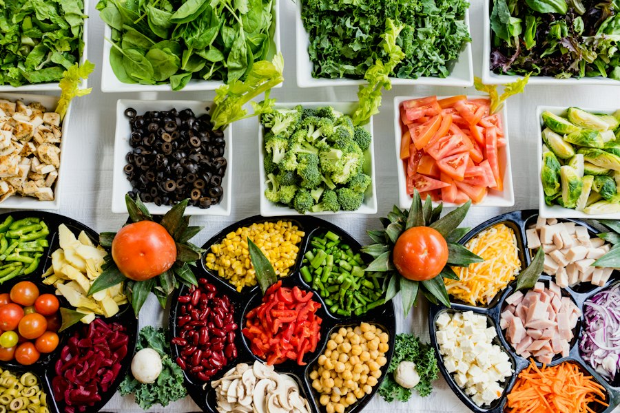 Fresh prepared food for a nourishing meal